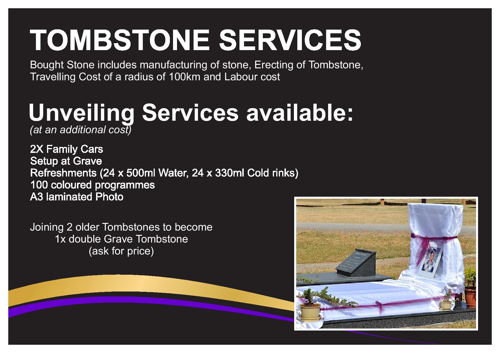 unveiling of tombstone programme